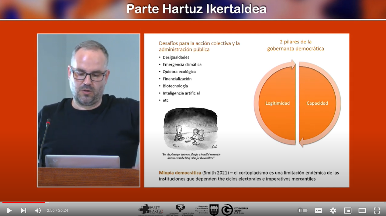 La participación y el arraigo participativo: Oliver Escobar (University of Edinburgh)